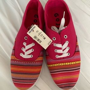 Colorful aztec shoes